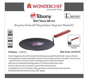 Wonderchef Ebony Roti Tawa with Induction 4.06 mm 22cm